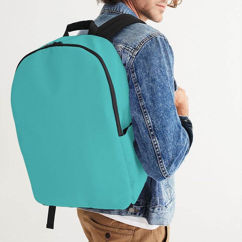 Bright Blue-Green Waterproof Backpack (CBG2-BR-ME) - Man CloseUp