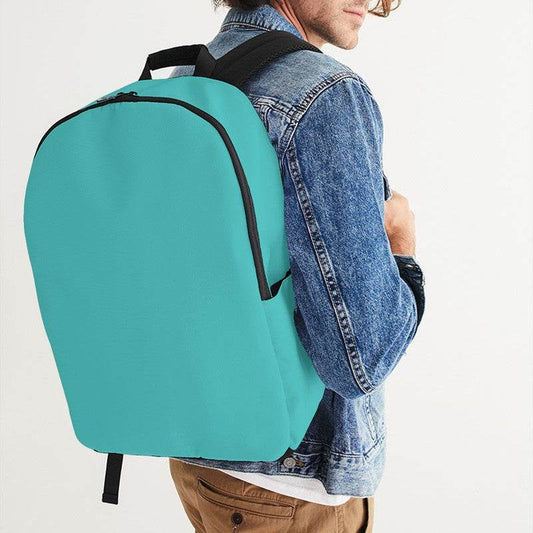 Bright Blue-Green Waterproof Backpack (CBG2-BR-ME) - Man CloseUp