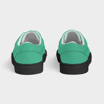 Bright Blue-Green Women's Canvas Sneakers (BGG1-BR-ME) - Back