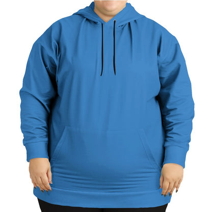 Bright Blue Hoodie PLUS (IB3-BR-ME) - Woman Front PLUS