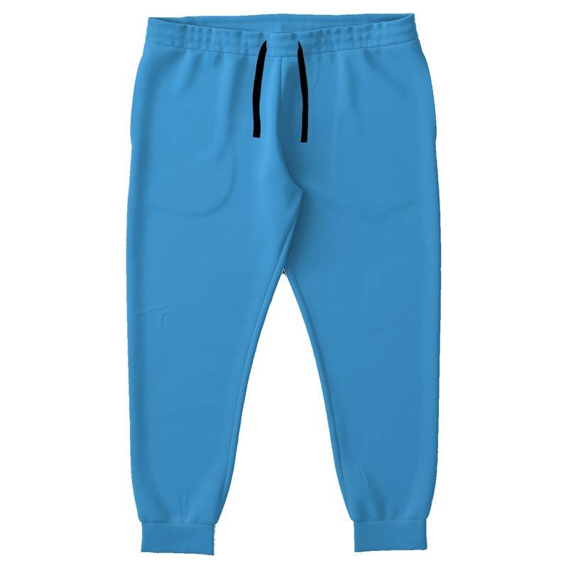Bright Blue Joggers PLUS (B-BR-ME) - Front PLUS