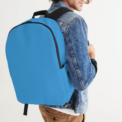 Bright Blue Waterproof Backpack (B-BR-ME) - Man CloseUp