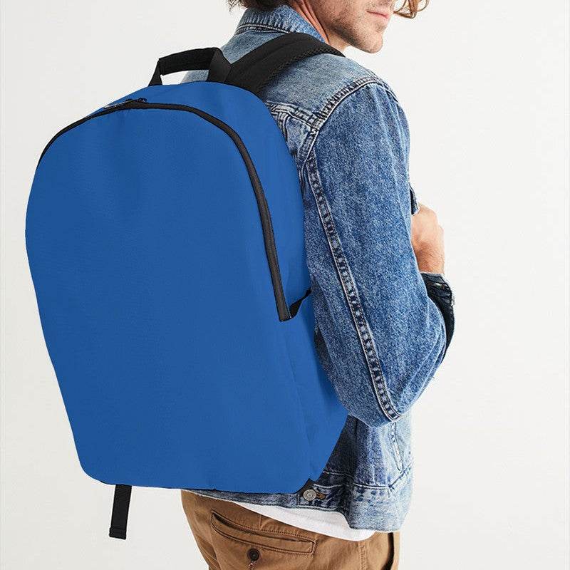 Bright Blue Waterproof Backpack (IB2-BR-ME) - Man CloseUp
