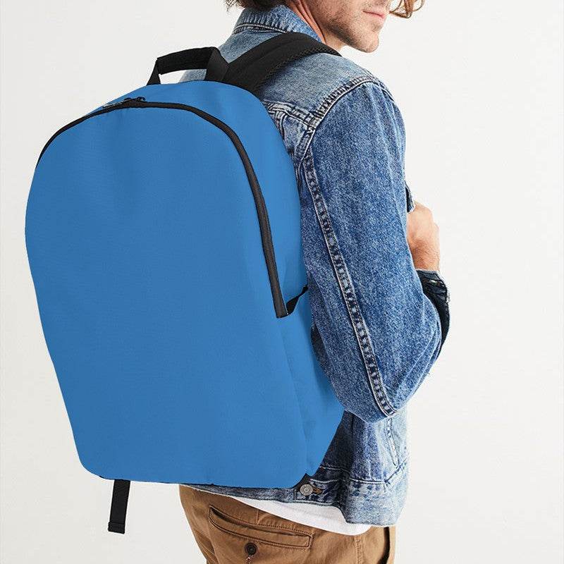 Bright Blue Waterproof Backpack (IB3-BR-ME) - Man CloseUp