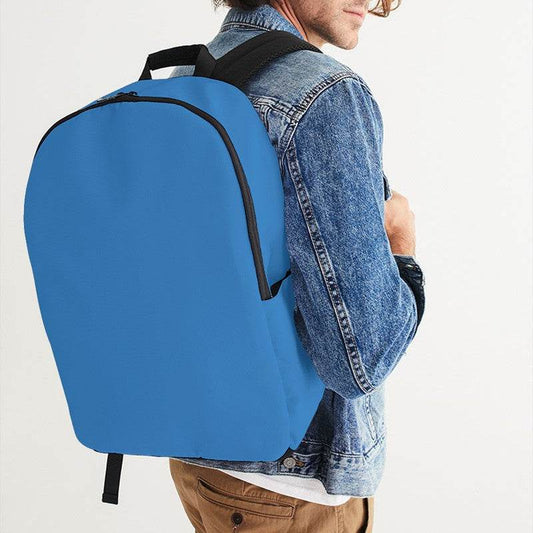 Bright Blue Waterproof Backpack (IB3-BR-ME) - Man CloseUp