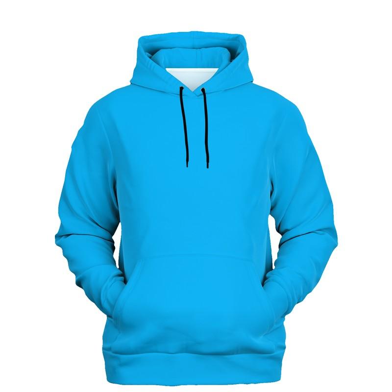 Bright Cyan Hoodie (C100M0Y0K0) - Ghost Front