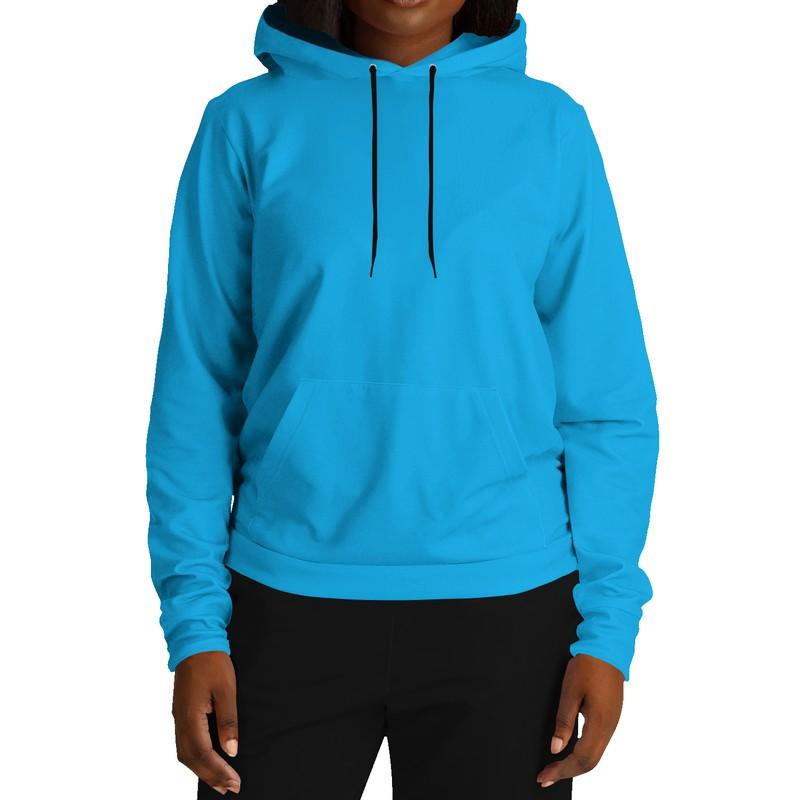 Bright Cyan Hoodie (C100M0Y0K0) - Woman Front