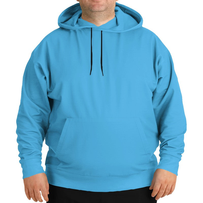 Bright Cyan Hoodie PLUS (BC1-BR-ME) - Man Front PLUS