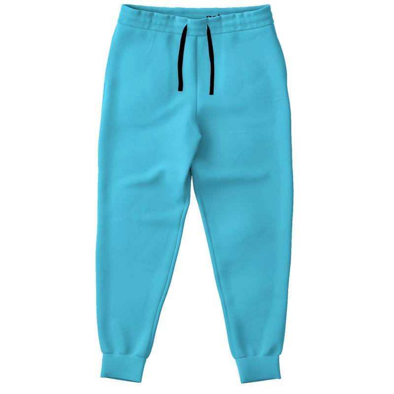 Bright Cyan Joggers (BC3-BR-ME) - Front