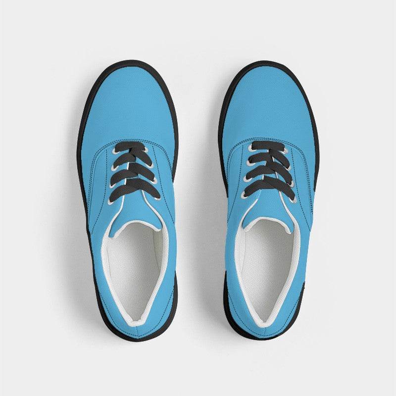 Bright Cyan Men's Canvas Sneakers (BC1-BR-ME) - Top