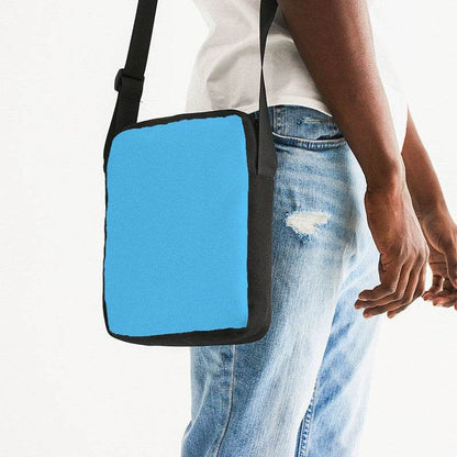 Bright Cyan Messenger Pouch (BC1-BR-ME) - Man Side CloseUp