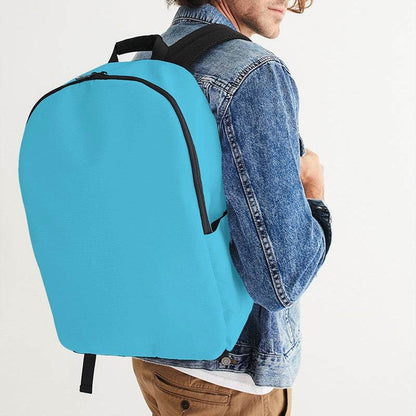 Bright Cyan Waterproof Backpack (BC3-BR-ME) - Man CloseUp