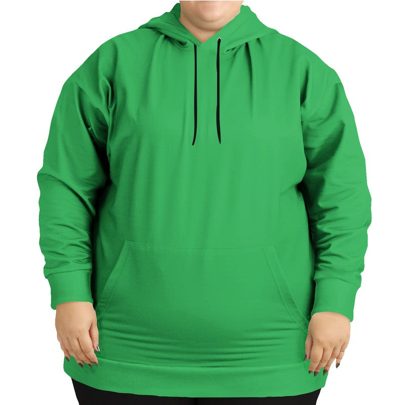 Bright Green Hoodie PLUS (G-BR-ME) - Woman Front PLUS