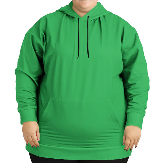 Bright Green Hoodie PLUS (G-BR-ME) - Woman Front PLUS