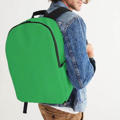 Bright Green Waterproof Backpack (G-BR-ME) - Man CloseUp