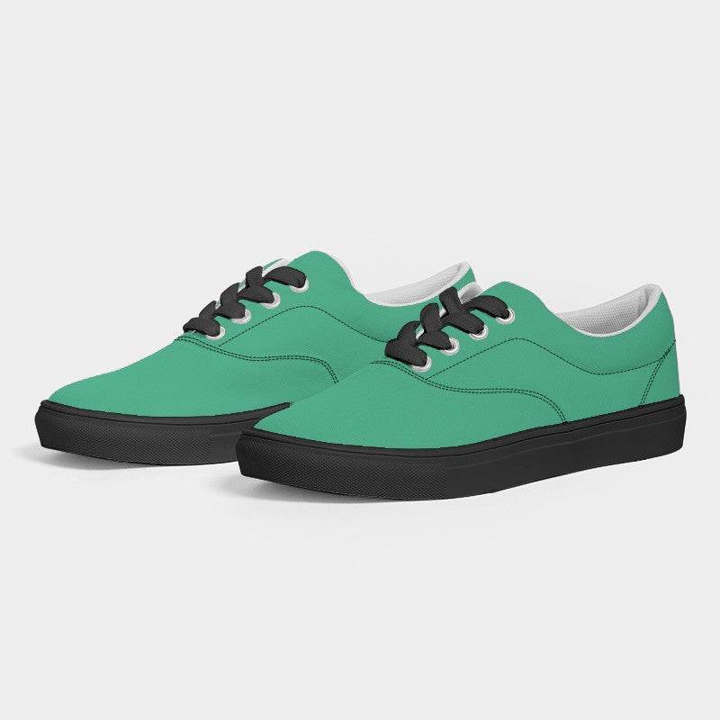 Bright Green Women's Canvas Sneakers (BGG2-BR-ME) - Side 3