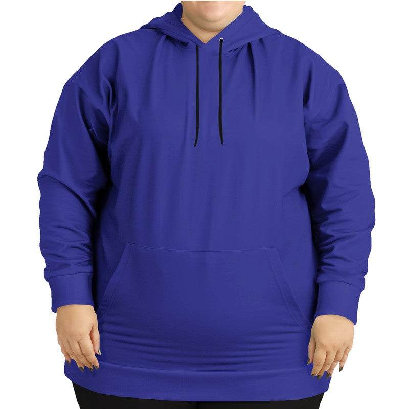 Bright Indigo Hoodie PLUS (PUI3-BR-ME) - Woman Front PLUS