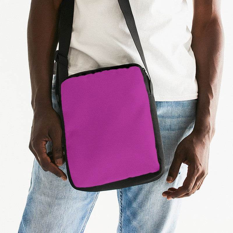 Bright Magenta Messenger Pouch (PIM3-BR-ME) - Man Front CloseUp