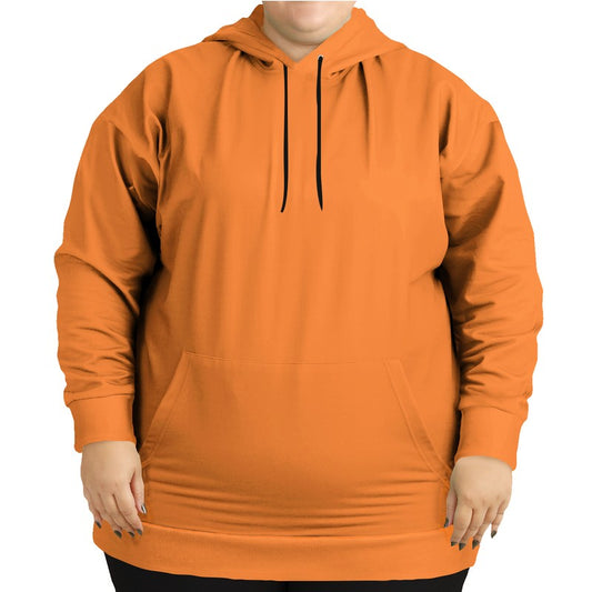 Bright Orange Hoodie PLUS (OR1-BR-ME) - Woman Front PLUS