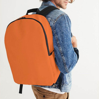 Bright Orange Waterproof Backpack (OR2-BR-ME) - Man CloseUp