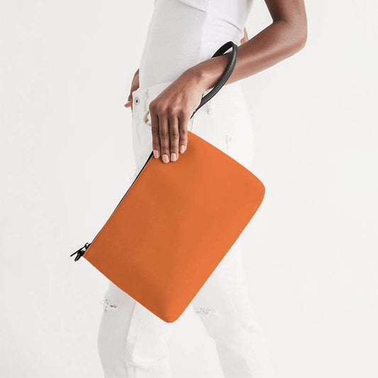 Bright Orange Zip Pouch (OR2-BR-ME) - Side Holding
