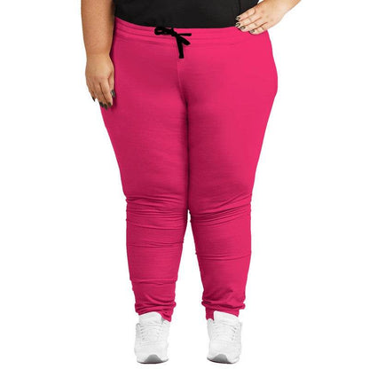 Bright Pink Joggers PLUS (RPI3-BR-ME) - Woman Front PLUS