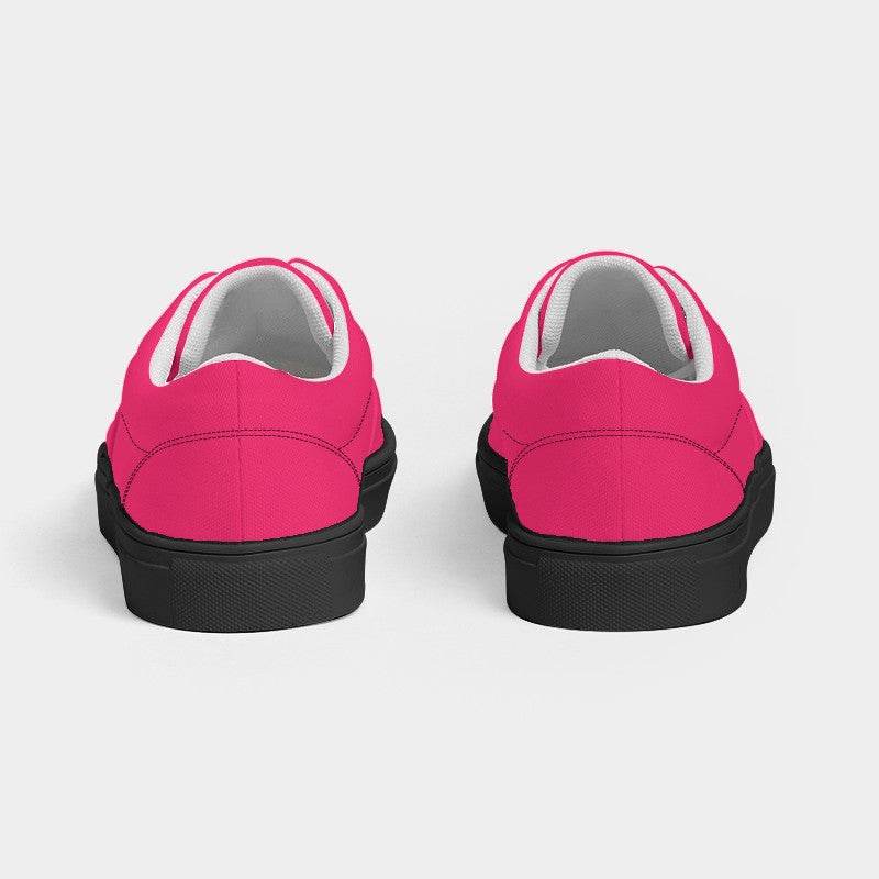 Bright Pink Men's Canvas Sneakers (RPI3-BR-ME) - Back