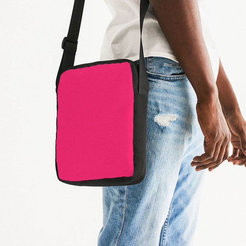 Bright Pink Messenger Pouch (RPI3-BR-ME) - Man Side CloseUp