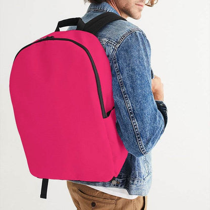 Bright Pink Waterproof Backpack (RPI3-BR-ME) - Man CloseUp
