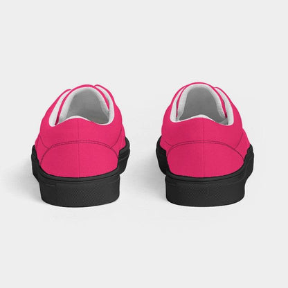 Bright Pink Women's Canvas Sneakers (RPI3-BR-ME) - Back