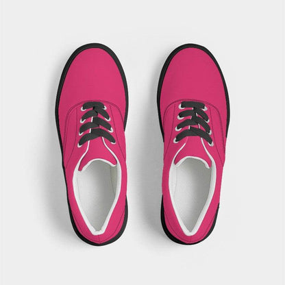 Bright Pink Women's Canvas Sneakers (RPI3-BR-ME) - Top