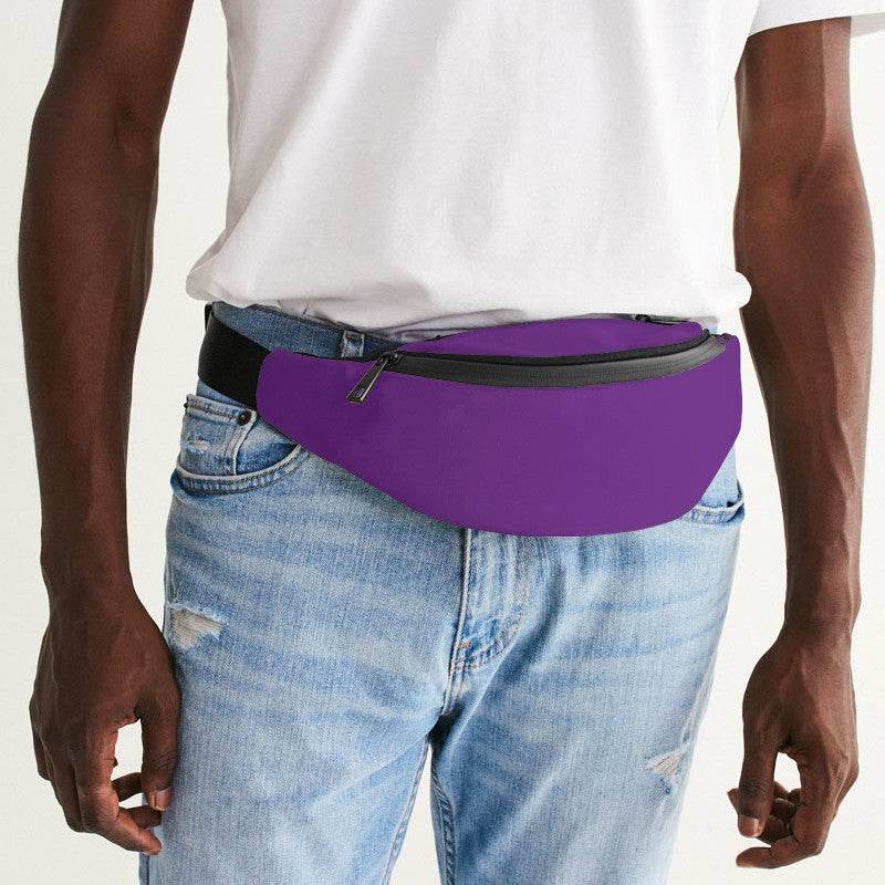 Bright Purple Belt Bag (MPU2-BR-ME) - Man Front CloseUp