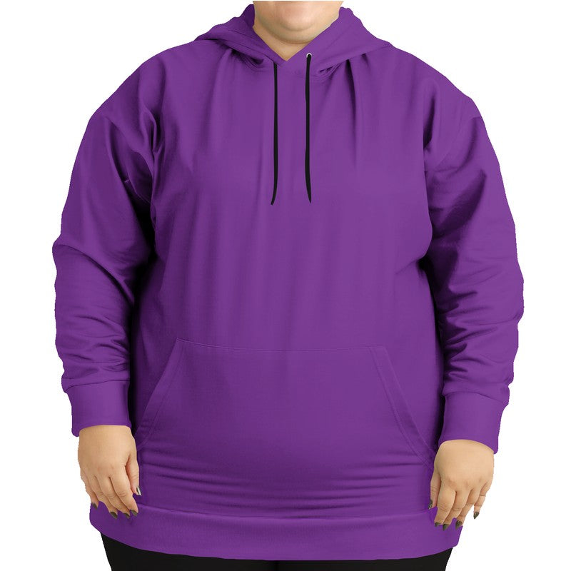 Bright Purple Hoodie PLUS (MPU2-BR-ME) - Woman Front PLUS