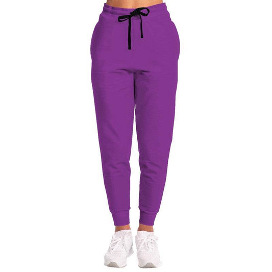Bright Purple Joggers (MPU1-BR-ME) - Woman Front