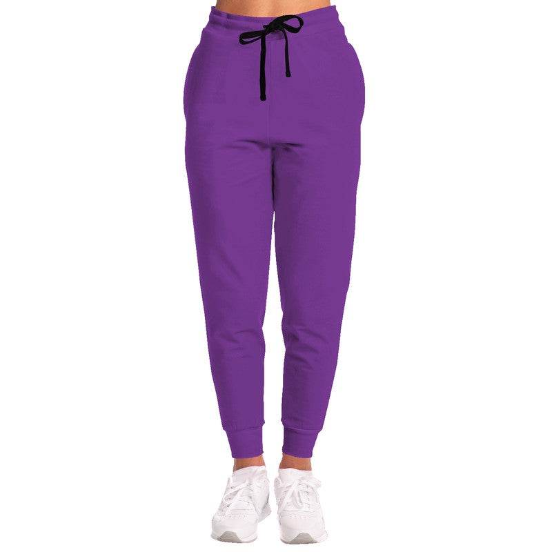 Bright Purple Joggers (MPU2-BR-ME) - Woman Front