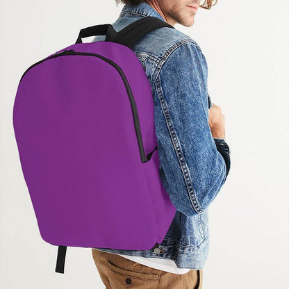 Bright Purple Waterproof Backpack (MPU1-BR-ME) - Man CloseUp
