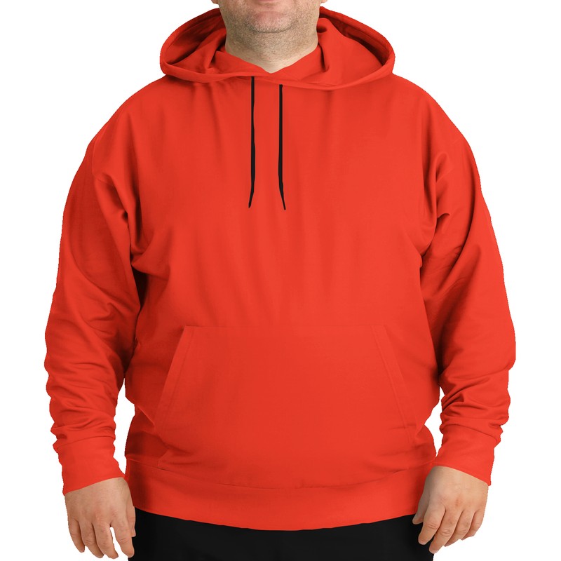 Bright Red Hoodie PLUS (R-BR-ME) - Man Front PLUS