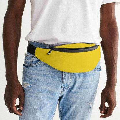 Bright Yellow Belt Bag (LY3-BR-ME) - Man Front CloseUp