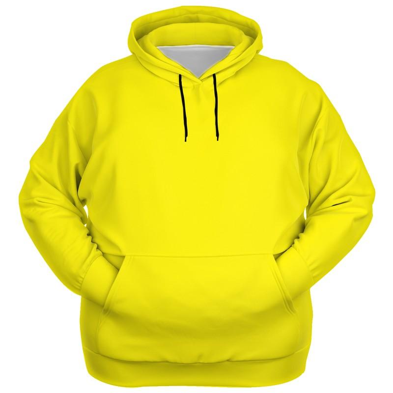 Bright Yellow Hoodie (C0M0Y100K0) - Ghost Front PLUS