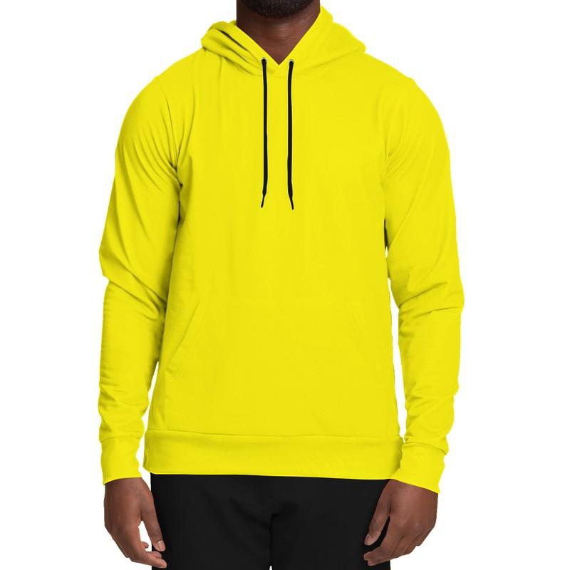 Bright Yellow Hoodie (C0M0Y100K0) - Man Front