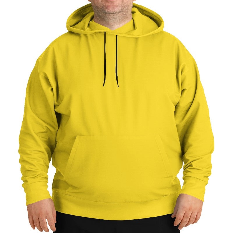 Bright Yellow Hoodie PLUS (LY3-BR-ME) - Man Front PLUS