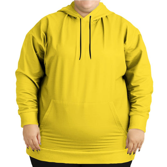 Bright Yellow Hoodie PLUS (LY3-BR-ME) - Woman Front PLUS