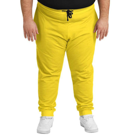 Bright Yellow Joggers PLUS (LY3-BR-ME) - Man Front PLUS