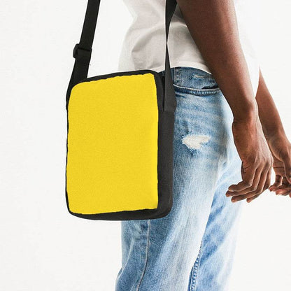 Bright Yellow Messenger Pouch (LY3-BR-ME) - Man Side CloseUp