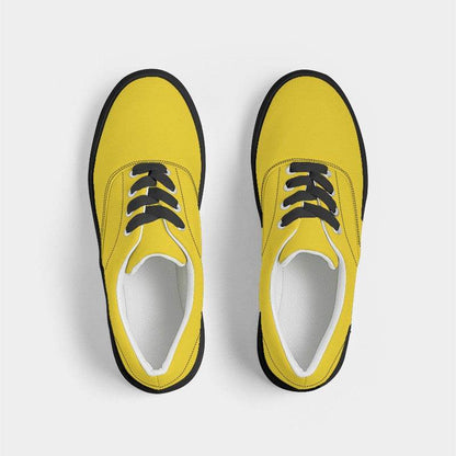 Bright Yellow Women's Canvas Sneakers (LY3-BR-ME) - Top