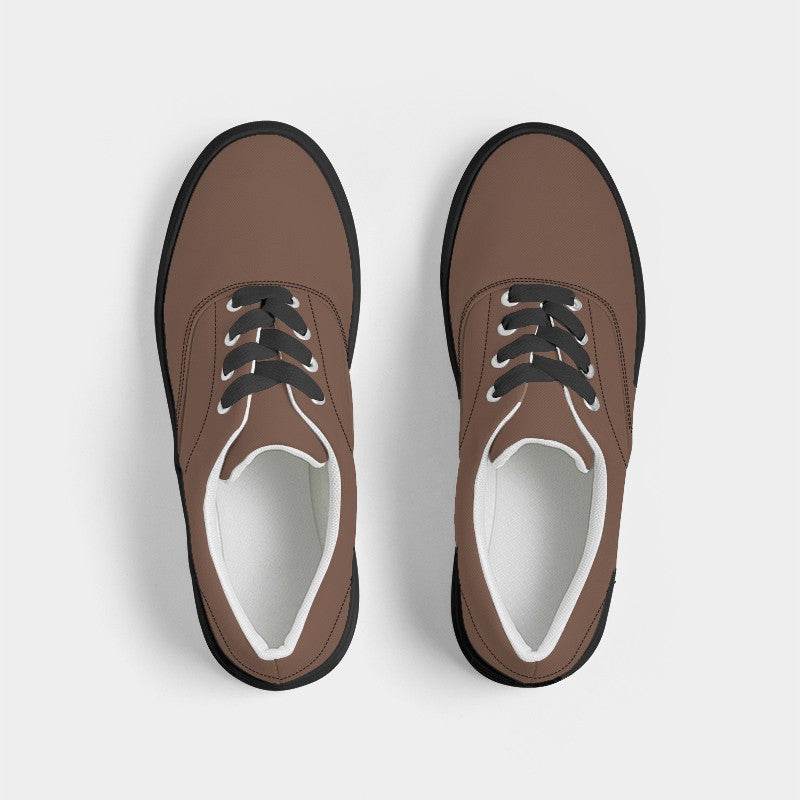 Bronze Copper Men's Canvas Sneakers (OR2-FM-MD) - Top