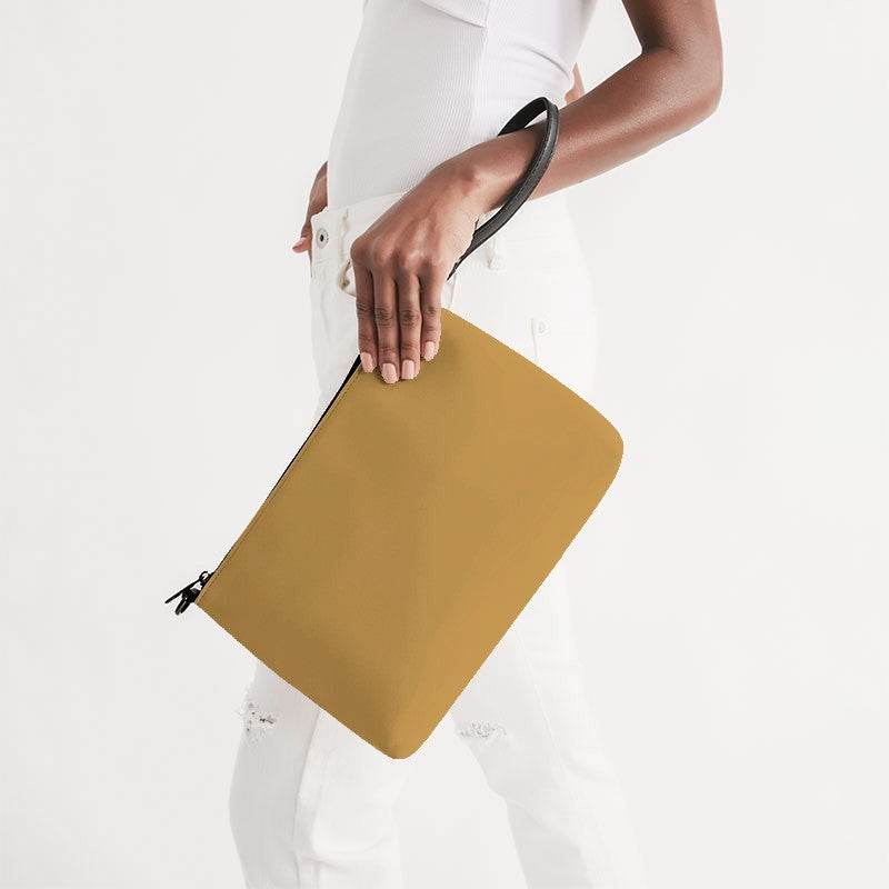 Bronze Zip Pouch (YO2-ME-ME) - Side Holding