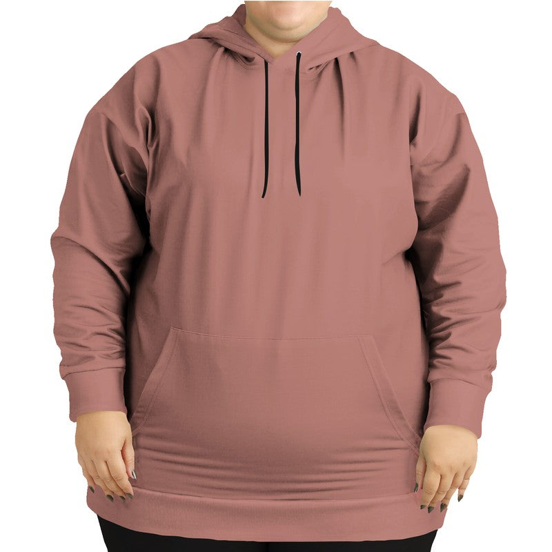 Brown-Pink Hoodie PLUS (R-FM-ML) - Woman Front PLUS