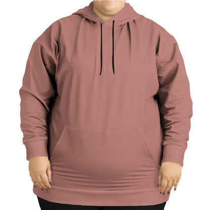 Brown-Pink Hoodie PLUS (R-FM-ML) - Woman Front PLUS