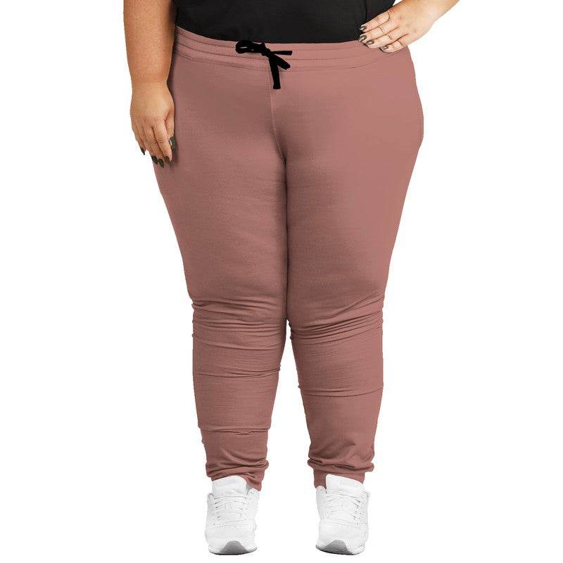 Brown-Pink Joggers PLUS (R-FM-ML) - Woman Front PLUS